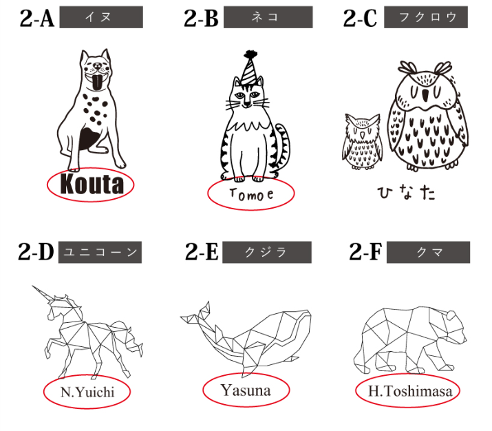 表情ゆたかな生き物のイラストを入れられますイラストも名入れも１個からオーダーできるオリジナルスステンレスマグ