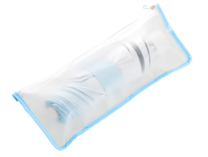 名入れグラデーション日傘のEVAポーチ。パイピングがかわいい！（晴雨兼用）PARCELA